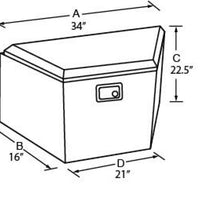 Tradesman Aluminum Trailer Tongue Storage Box (21in.) - Brite