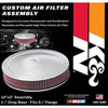 K&N 14in Red Custom Air Cleaner Assembly - 5.125in ID x 14in OD x 2.75in H x 1.25in Drop Base