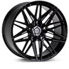 Vossen HF-7 20x10.5 / 5x120 / ET42 / Deep Face / 72.56 - Gloss Black Wheel