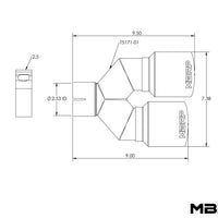 MBRP Universal T304 SS Dual Tip 3.5in OD/2.5in Inlet