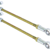 RockJock Adjustable Sway Bar End Link Kit 14in Long Rods w/ Heims and Jam Nuts pair