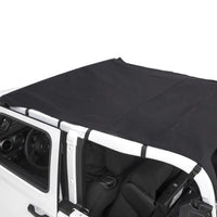 Rugged Ridge Savannah Brief Top Diamond Black 10-18 Jeep Wrangler JL 2-Door