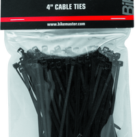 BikeMaster 4in Cable Ties (Pack of 100) - Black