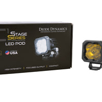 Diode Dynamics Stage Series C1 LED Pod Pro - Yellow Wide Standard ABL Each