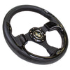 NRG Reinforced Steering Wheel (320mm) Blk w/Gloss Black Trim