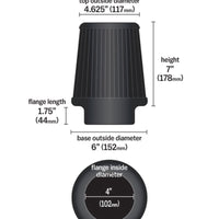 Airaid Universal Air Filter - Cone 4 x 7 x 4 5/8 x 6