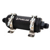 Fuelab PRO Series In-Line Fuel Filter (10gpm) -10AN In/-10AN Out 40 Micron Stainless - Matte Black