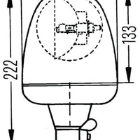 Hella Rotating Beacon H 12V Yellow Mgs12 2Rl